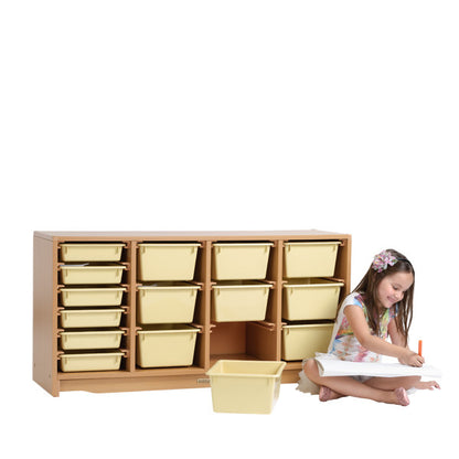 Tote Shelf 4' x 24" w/ Totes