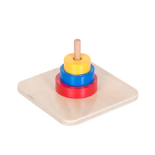 3 Colored Discs on Vertical Dowel