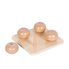 Wooden Ellipsoids on Small Pegs