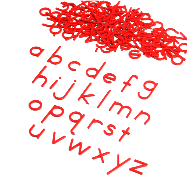 Small Movable Alphabet (Print, Red)