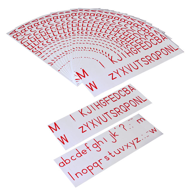 Printed Alphabet (Red)