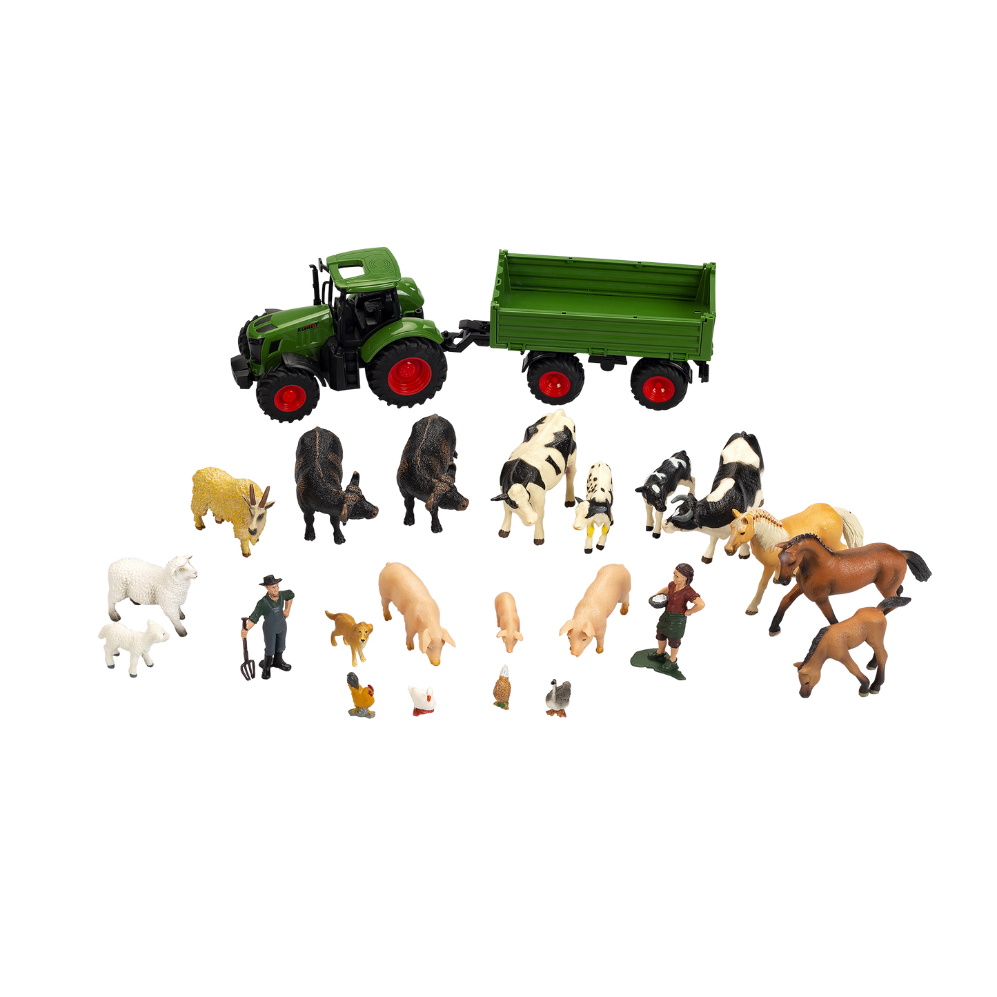 The Farm: Set of Farm Animals, People, Tractor