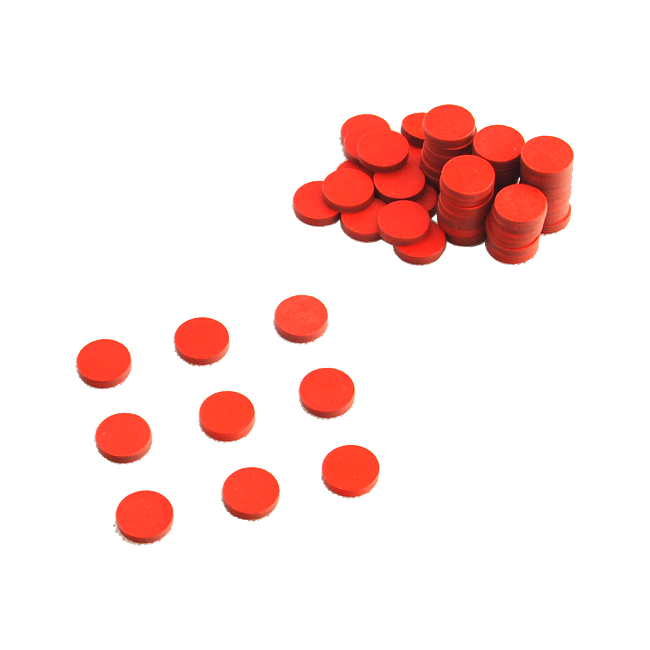 Red Wooden Counters (100 Pcs)