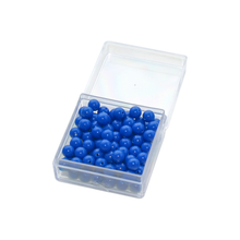 100 Blue Beads with Plastic Box