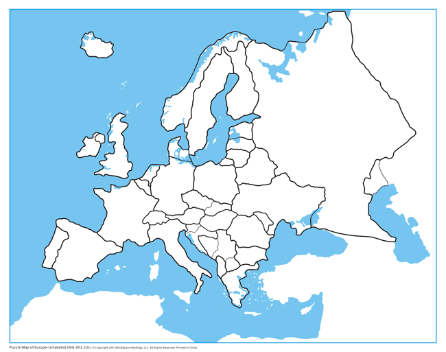 Europe Control Map - Unlabeled