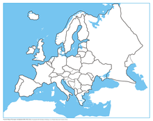 Europe Control Map - Unlabeled