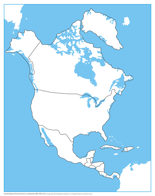 North America Control Map - Unlabeled