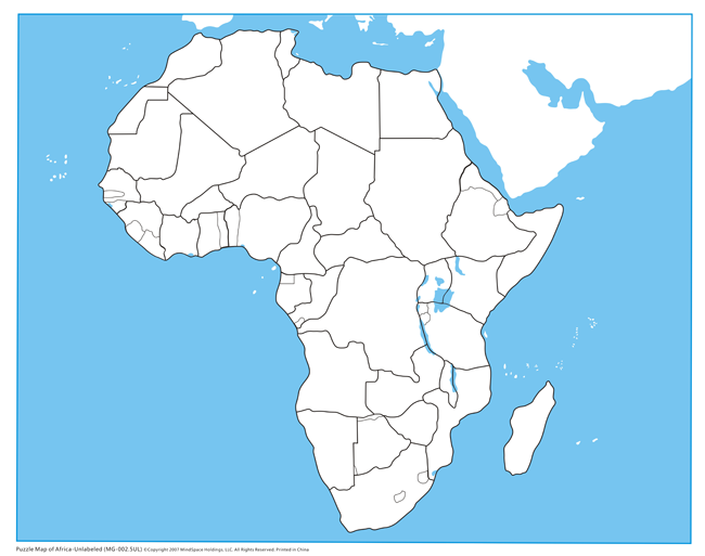 Africa Control Map - Unlabeled
