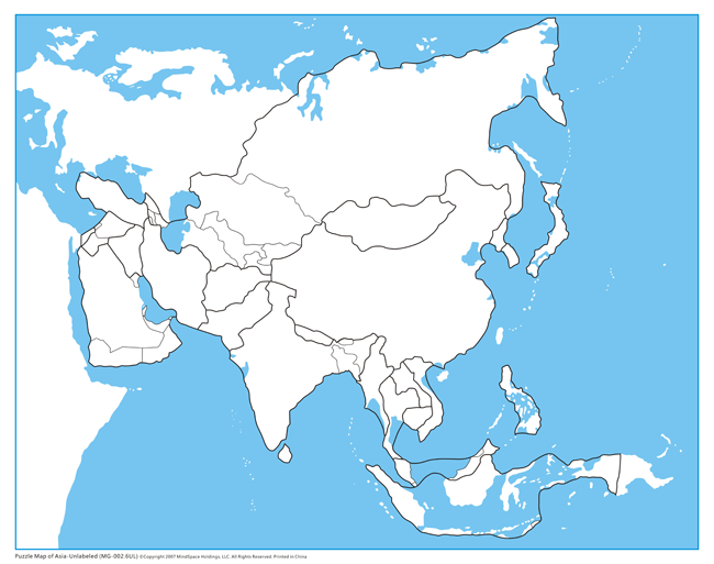 Asia Control Map - Unlabeled