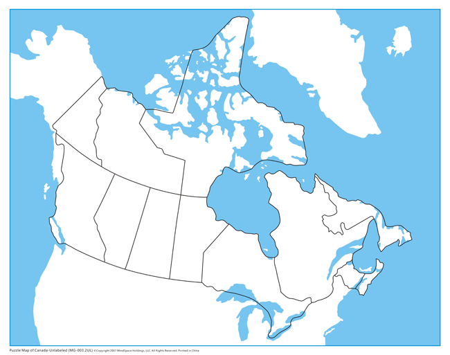 Canada Control Map - Unlabeled