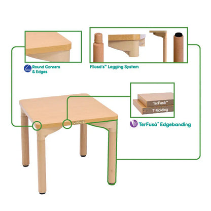 30" x 30" Square Table - 16" Height